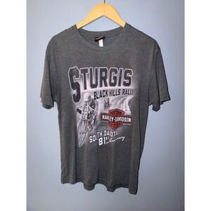 Harley-Davidson Sturgis 81st Anniversary Badlands South Dakota T-Shirt Grey